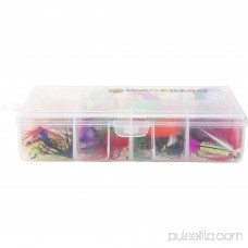 Fly Fishing Lures- 50 Brightly Colored Assorted Dry Insect Flies, Fishing Equipment for Catch and Release in Organizer Tool Box by Wakeman Outdoors 550088226